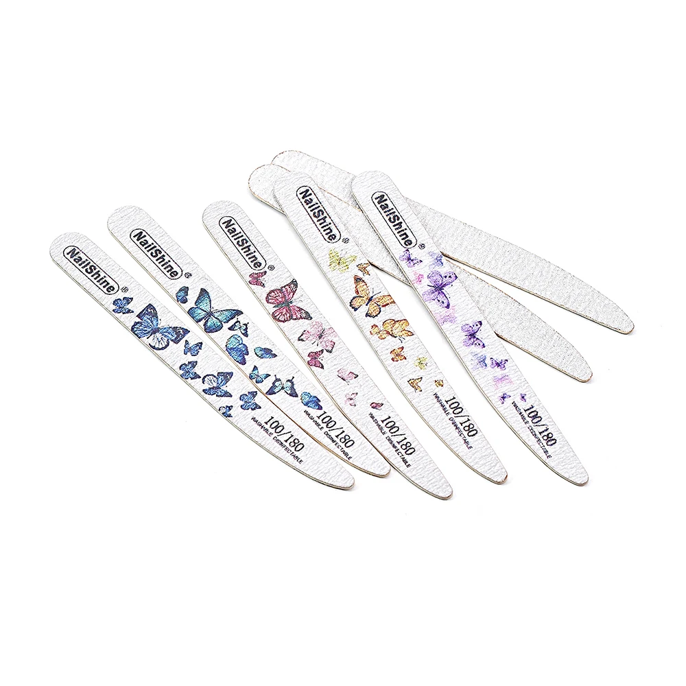 50 teile/los Holz Nagel Dateien Heißer Verkauf Nagellack Puffer für UV Gel 100/180 Maniküre Pediküre Pflege Nagel für Salon häutchen Entferner