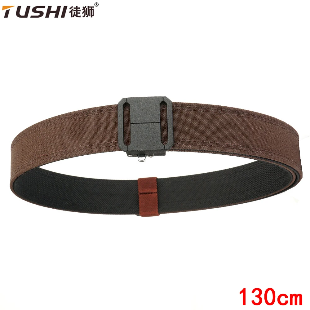 TUSHI Belt Hard Tactical Belt for Men Metal Automatic Buckle IPSC Gun Belt 1100D Nylon Military Belt Outdoor Sports Girdle Male
