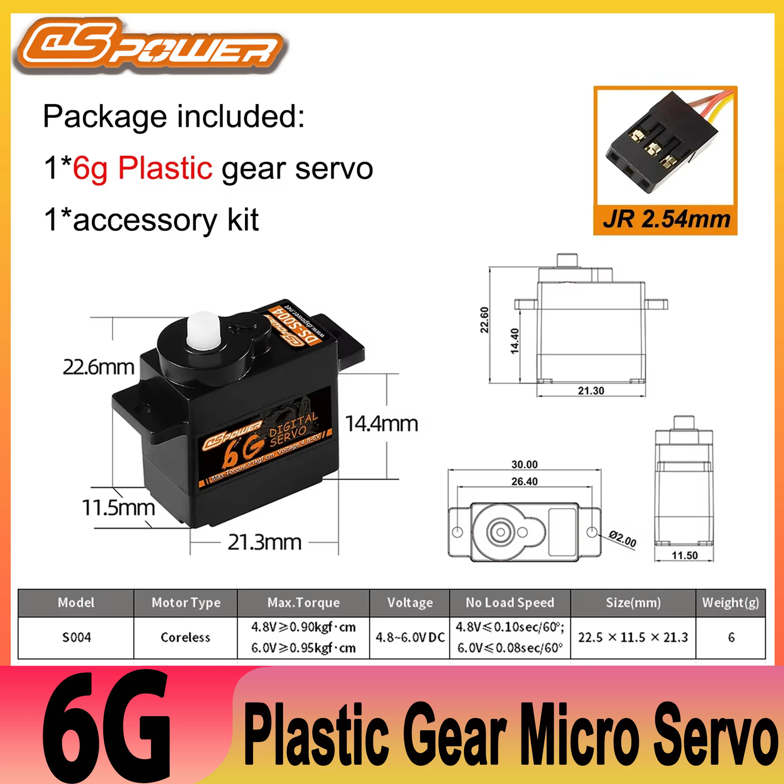 

1/5/10/20PCS DSpower 6g Digital Micro Servo Plastic Gear Mini Servo for RC Car Plane Helicopter Dron Robot Wltoys K969 K989 K999