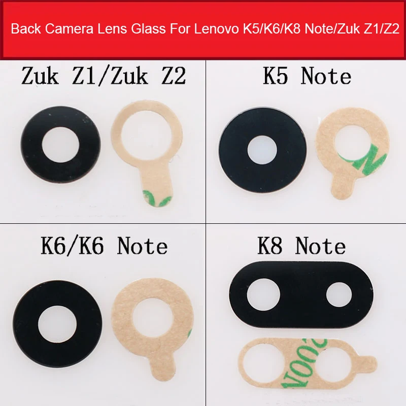 Back Camera Glass Lens Cover For Lenovo K5 K6 Note ZUK Z1 Z2 Rear Camera Lens Cover + Adhesive Sticker Replacement Repair