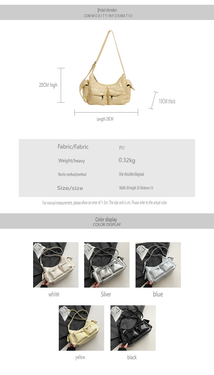 2026 Frühling Neue Einfache und Vielseitige Pendler-Tasche für Damen Hochwertige Textur Pendler-Umhängetasche mit Zwei Fächern – Detail 2