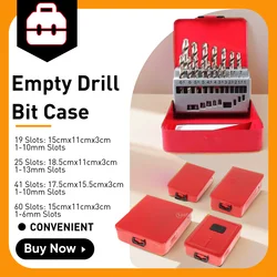 13pc/19pcs/25pcs 1.0-13mm Twist Drill Bit Case Portable Empty Conveneint Drill Bit Indexed Storage Case for Drill Bit Organizer