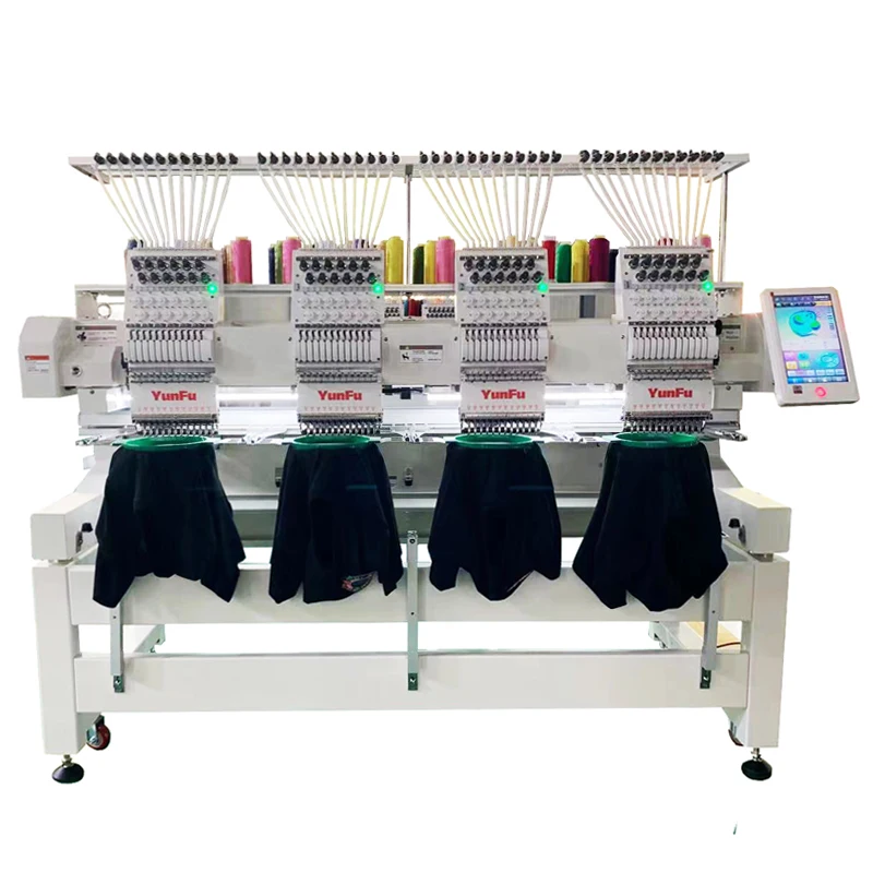 China Factory Wholesale Price 12-needle Sewing Machine Computerized Embroider 4 Heads Embroidery Machine