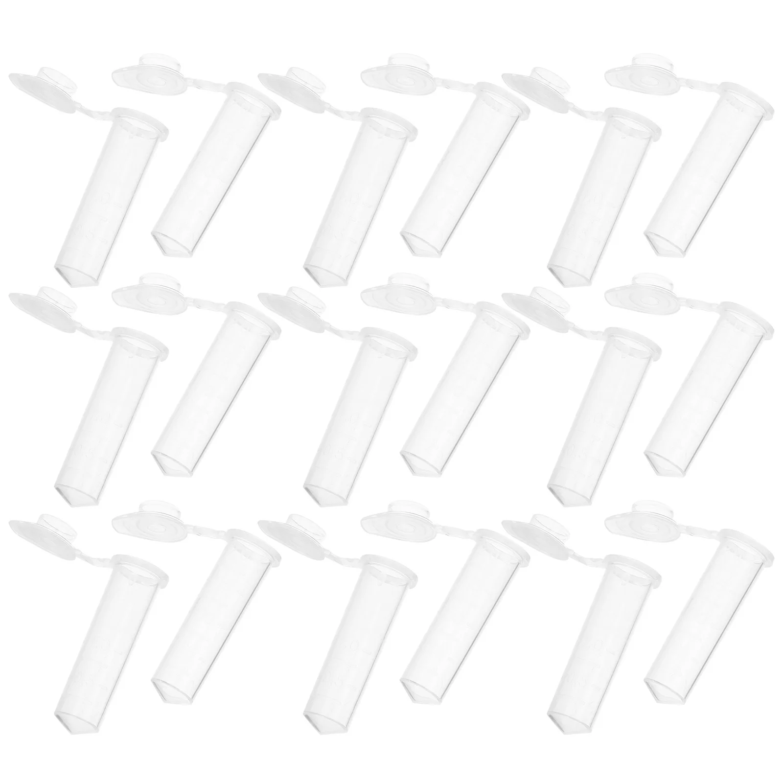 

500Pcs Plastic Tubes with Cap Small Sample Containers for Laboratory Experiments Molecular Biology Clinical Research