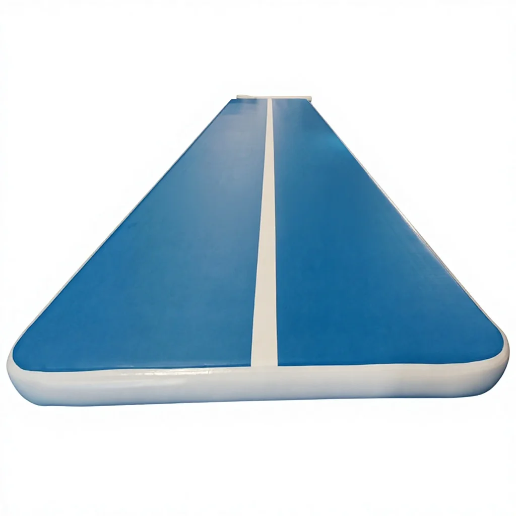 Commercial Grade PVC Waterproof 10mm Thick Gymnastics Training Mattress, Inflatable Tumbling Air Track Gym Mat for Home Use