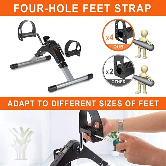 Home Gym Fitness Mini Pedal Stepper Adjustable Indoor Cycling Bike  Arm  and Leg  Trainer Physiotherapy exercise bike