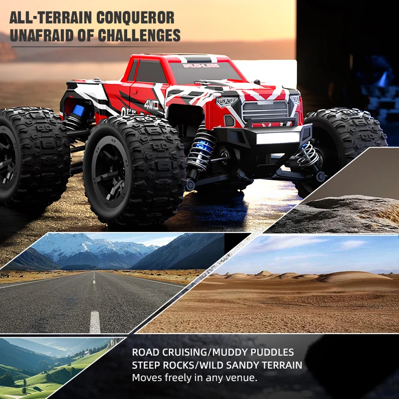 RC Auto bürsten los 4WD 40km Hochgeschwindigkeits-Rennwagen 2,4g Hochgeschwindigkeits-Offroad-Drift autos Fernbedienung Spielzeug RTR-Steuerung m