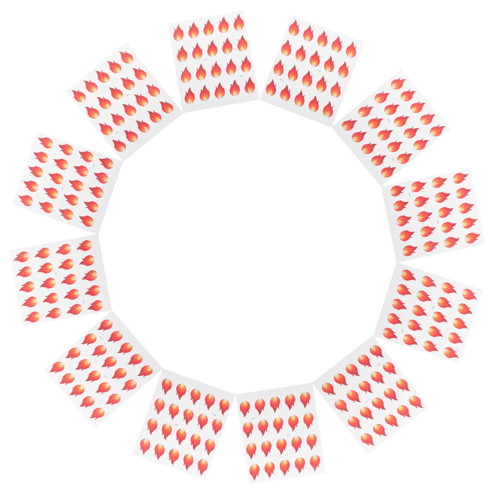 

500Pcs Fire Flame Stickers Waterproof Adhesive Decals for Jars Bottles Laptops Notebooks DIY Craft Decoration Kitchen Spice