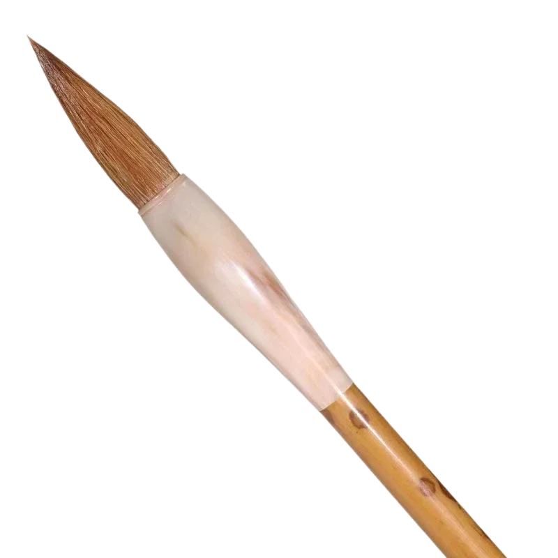 

Medium Regular Script Chinese Brushes Weasel Hair Running Script Writing Brush Ox Horn Bamboo Handle Calligraphy Practice Brush