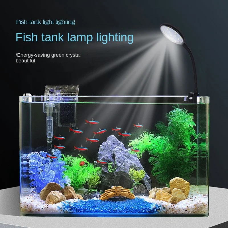 Luce per acquario Led lampada per acquario impermeabile regolabile a 360 gradi Mini luci Usb ad alta luminosità accessori per acquari