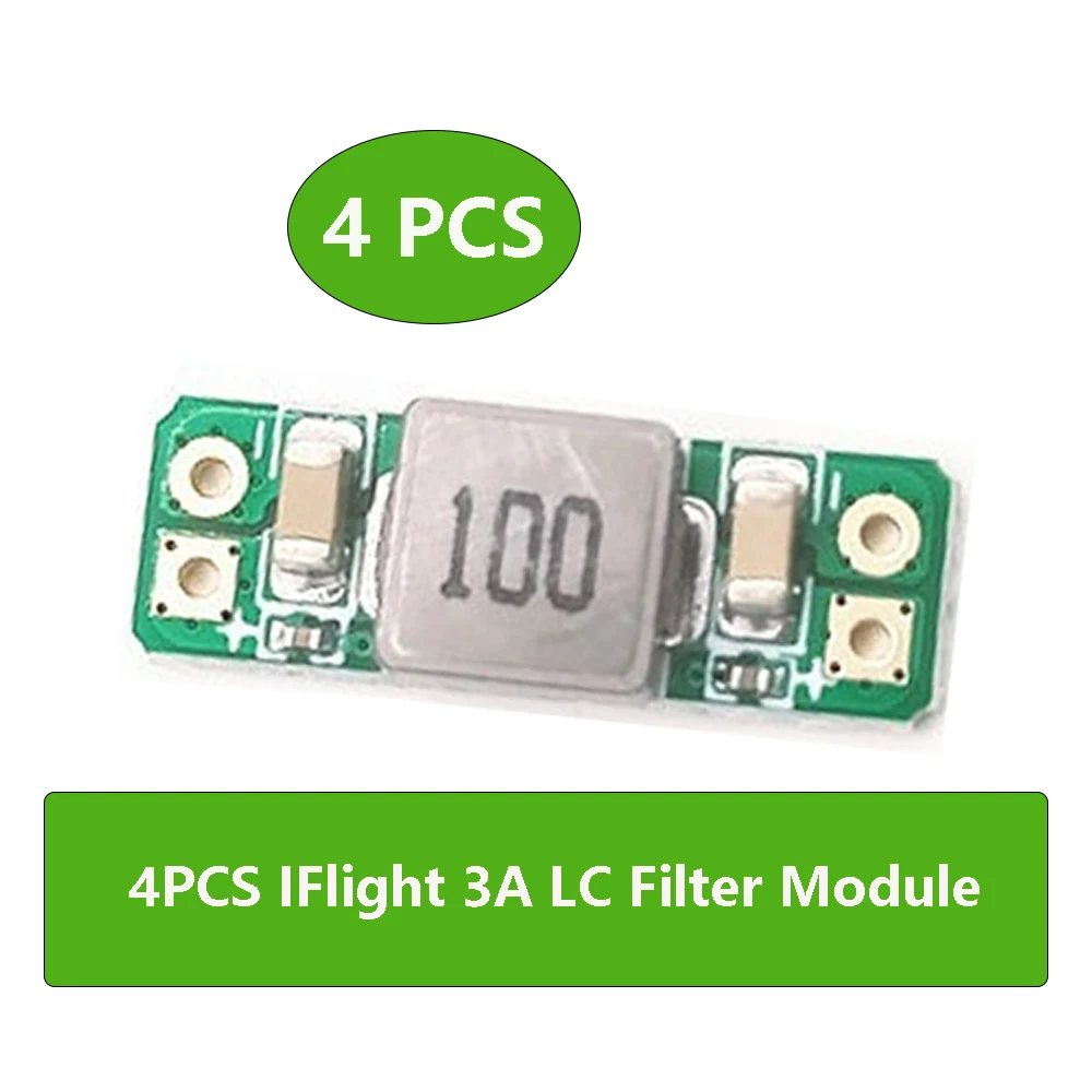 4PCS IFlight 3A LC Filter Module 5-36V Built-in Reverse Polarity Protection for RC FPV Freestyle Drone Camera AV Transmitter