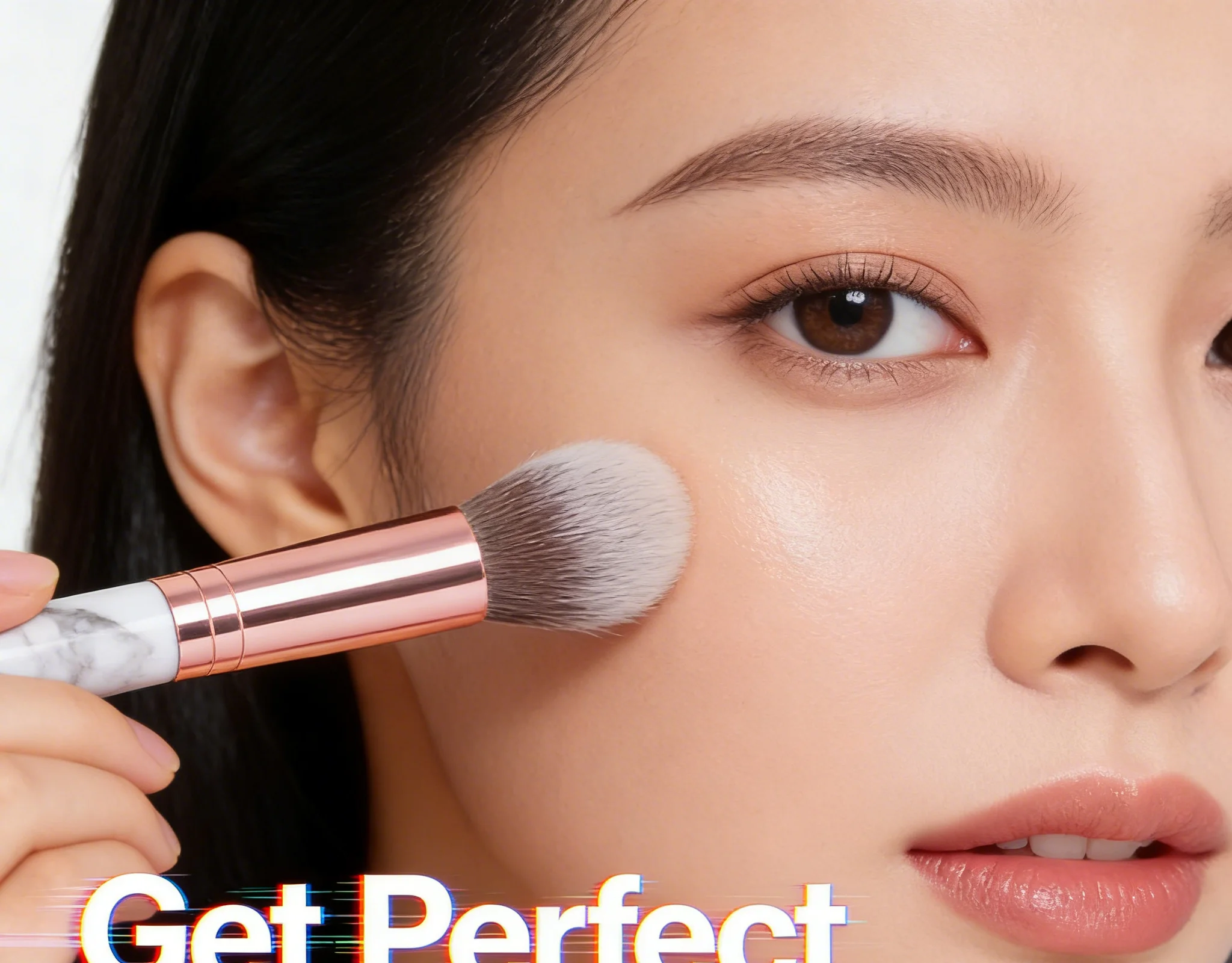 Marble Makeup Brush Set Highlighter Contour Blush Powder Brush Soft Synthetic Fiber Cosmetic Tools Blending Foundation Kabuki Fa