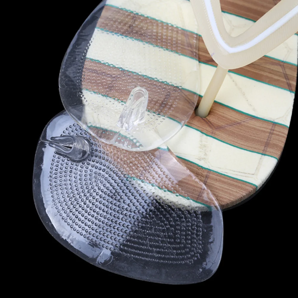

4 Pcs Forefoot Pads Sandals Insoles Shoe Cushion Inserts Slippers Invisible Silica Gel Reusable Metatarsal Pads For