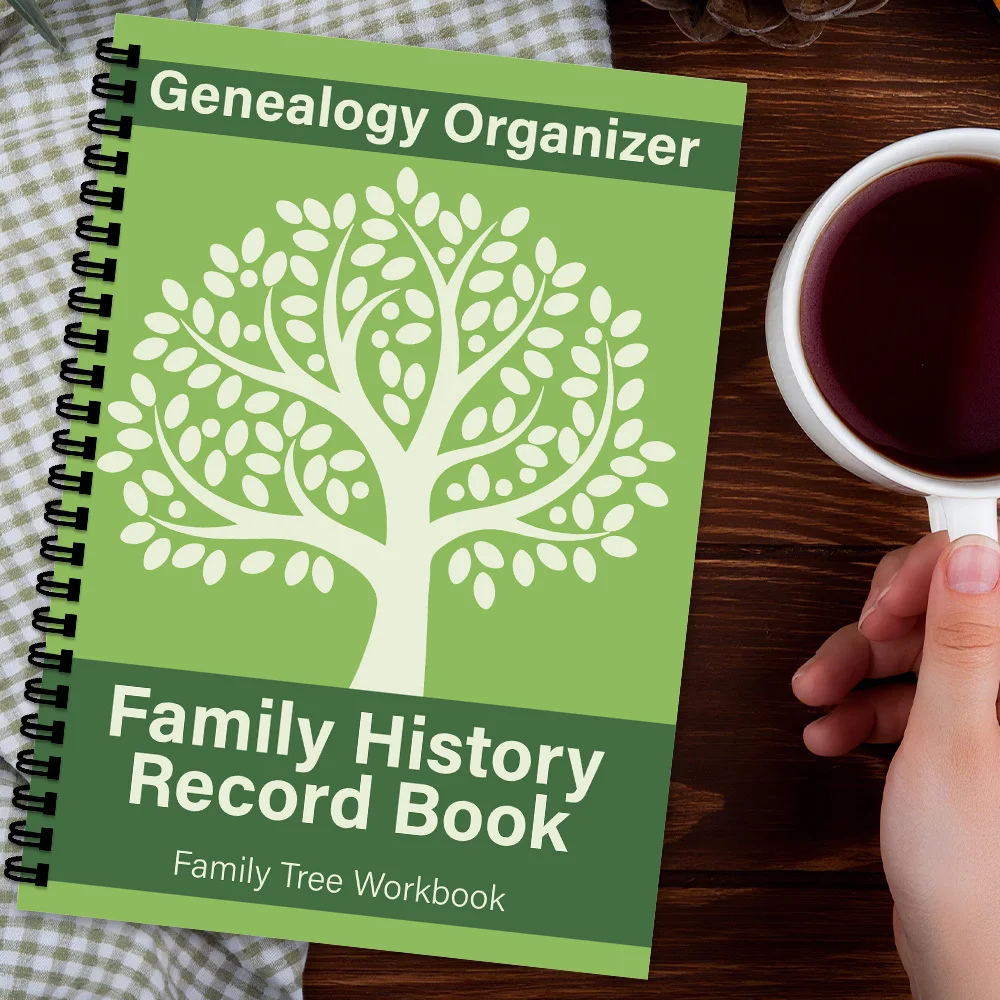 1PC Genealogy Organizer & Family Tree Book, Ancestry Research Journal, Perfect Gift for Parents, Grandparents, Genealogy Enthusi