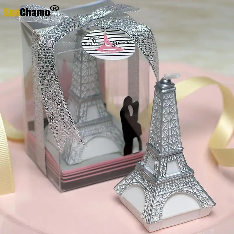7pcs Wedding Birthday Candles Romantic Wedding Eiffel Tower Wedding Decoration Scented Flameless Birthday Candles Cake DIY Gifts image 2
