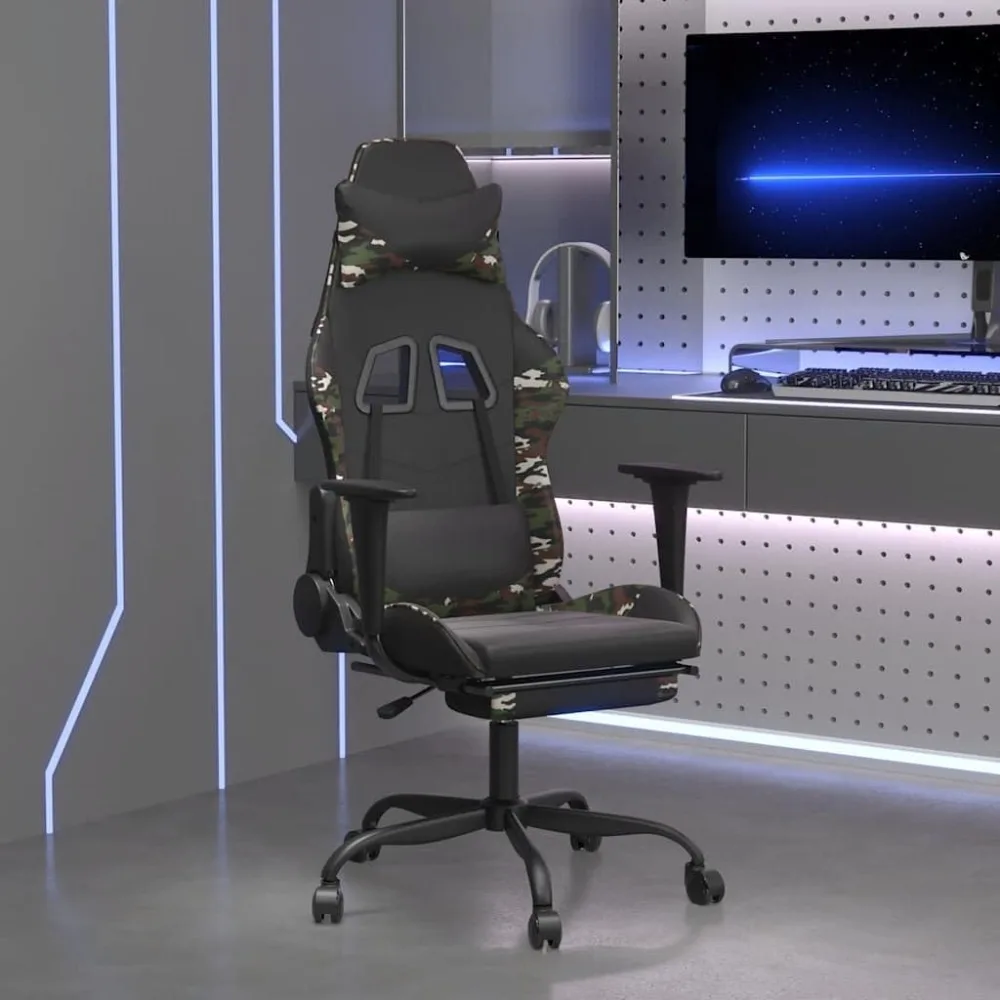

Massage Gaming Chair, with Footrest, Massage Gaming Chair with Reclining Function and Adjustable Height, Office Chair