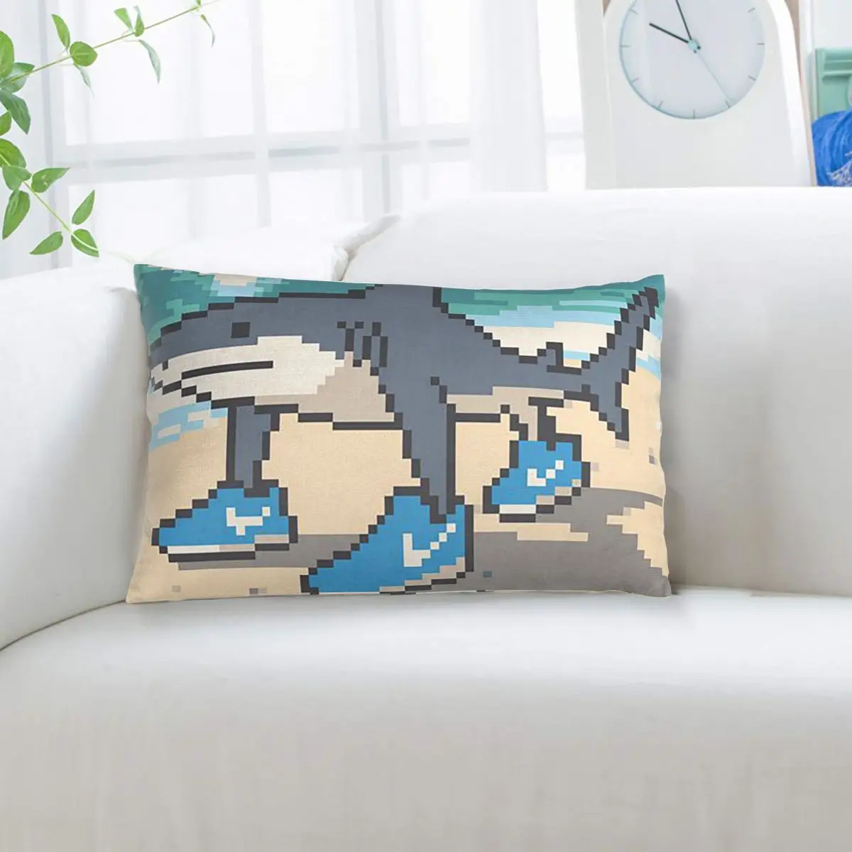 Tralalero Tralala Funny Shark Meme Italian Brainrot Rectangle Pillowcase Cushion Cover Decor Bedroom Bed Home Throw Pillow