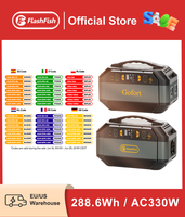 FF Flashfish Solar Generator 288.6Wh Portable Power Station 78000mAh/3.7V Battery AC 230V 330W for Outdoor Camping Power Supply