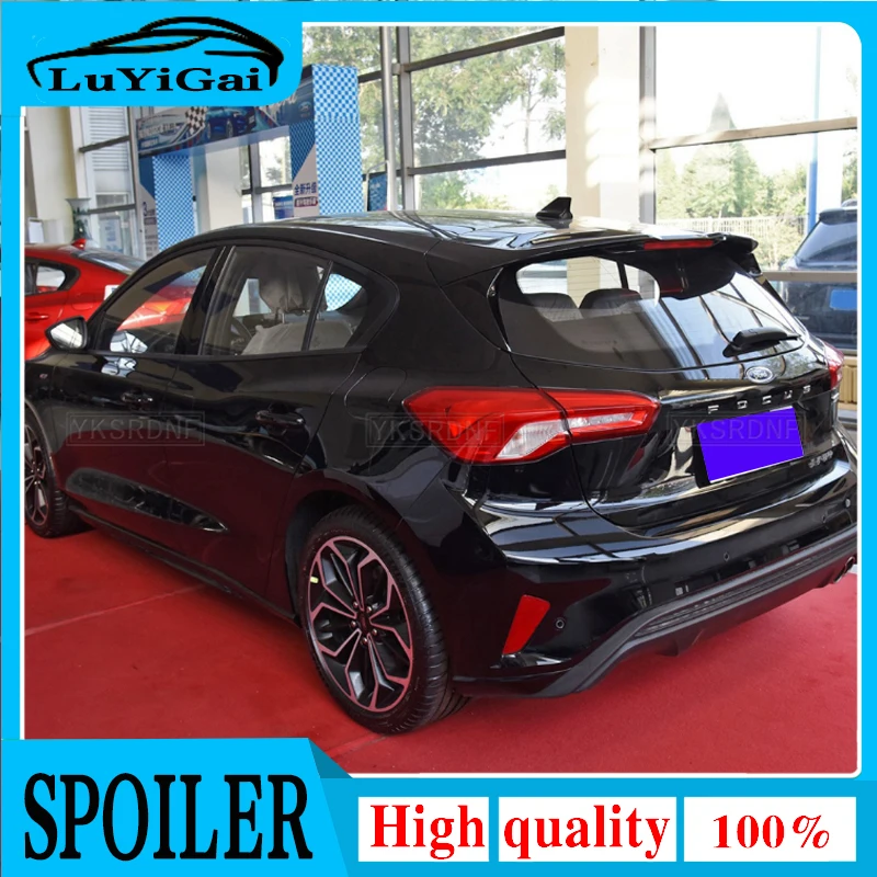 

High Quality ABS Material For Ford Focus Spoiler 2019+ Hatchback Car Rear Wing Primer Color Rear Spoiler STLine style