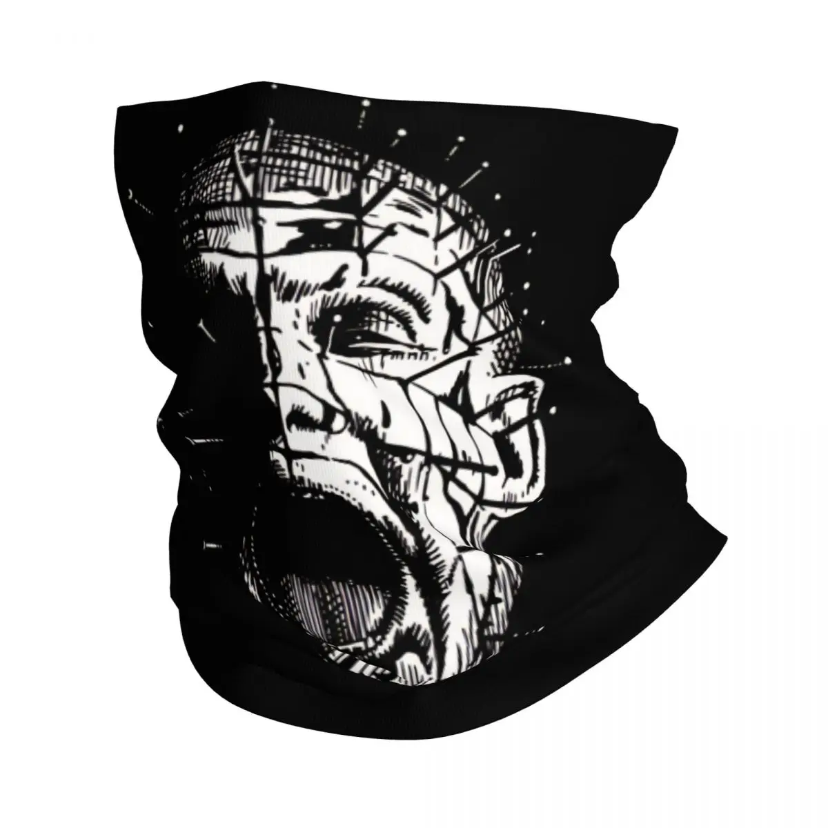 Hellraiser Bandana Neck Cover Printed Wrap Scarf Multi-use Cycling Riding for Men Unisex Thin