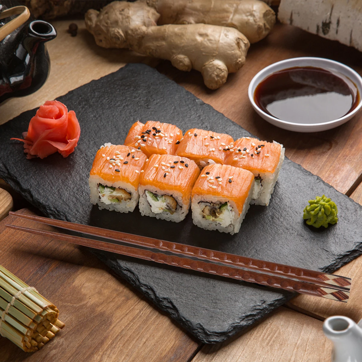 

1 set Pointed Chopsticks Sturdy Reusable Eco-Friendly Household Tableware Creative Practical Utensils Wooden Chopsticks