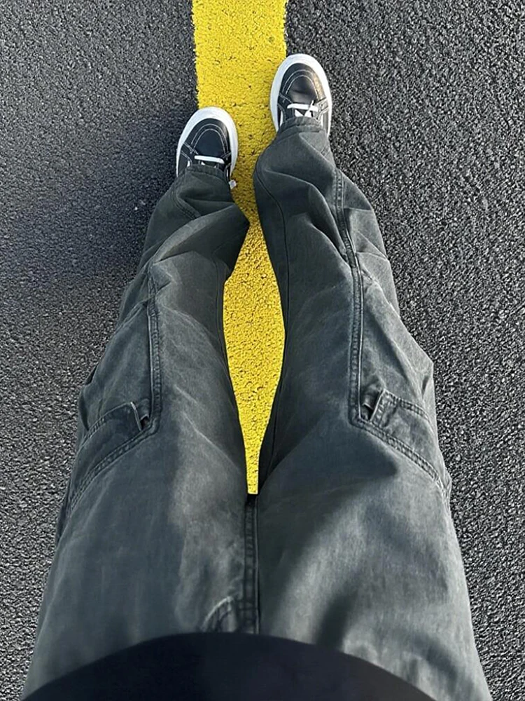 

Мужская рабочая одежда Cleanfit, джинсы, осенние американские винтажные брюки с несколькими карманами, прямые расклешенные брюки, повседневные хлопковые брюки