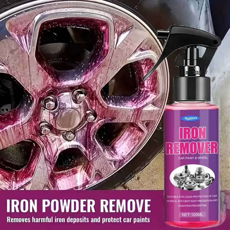 Wheel Rim Cleaner Remove Iron Powder Rust Grease Oxidation Stains Powerful Decontamination Liquid for Aluminum Professional