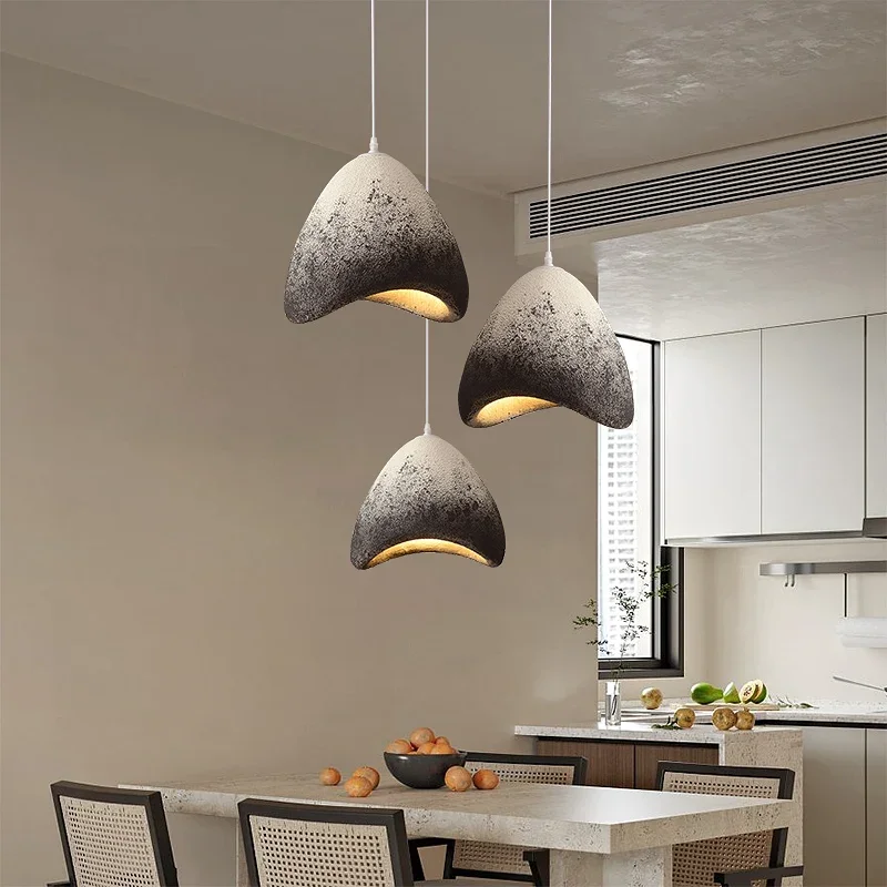 Nordic Grey White Led Pendant Light For  Dining Room Kitchen Bedroom Bedside Lighting Ink Wash E27