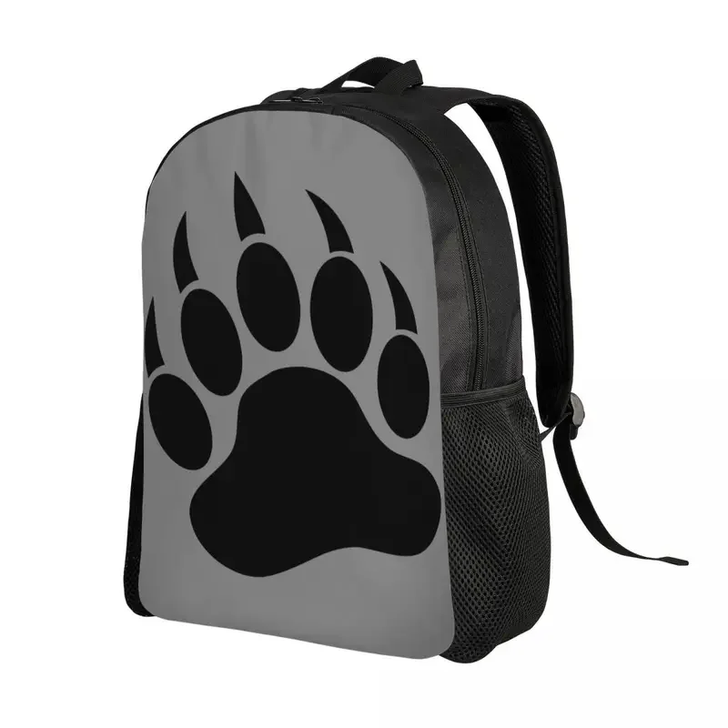 Custom Animal Bear Paw Backpacks Men Women Casual Bookbag for School College Bags