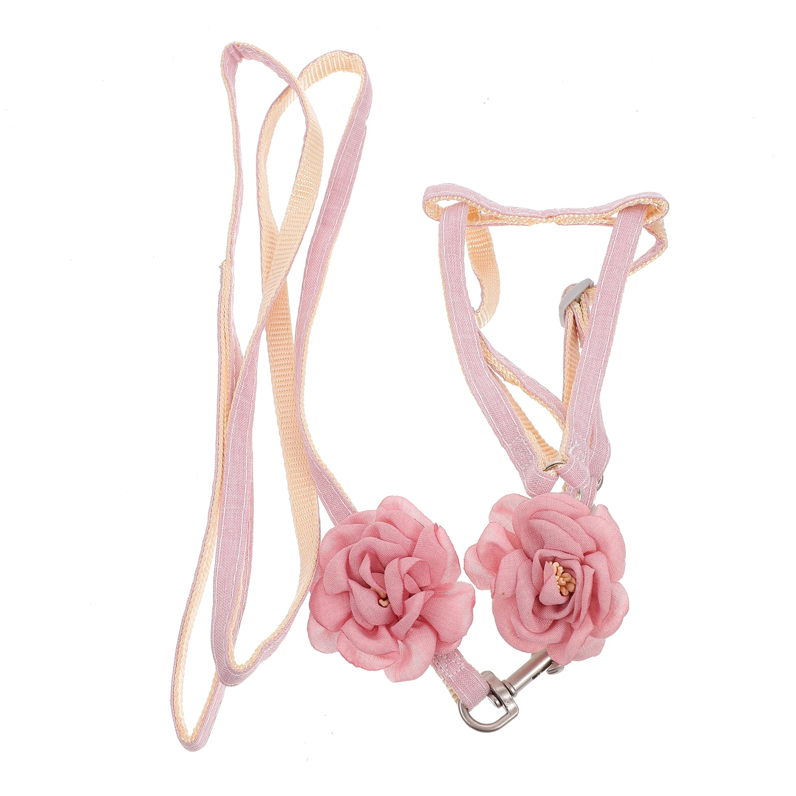 

Pet Leash Cat Harness Adjustable Soft Comfortable Lightweight Pink Rope Strap for Walking Outdoor Cats Pet Supplies