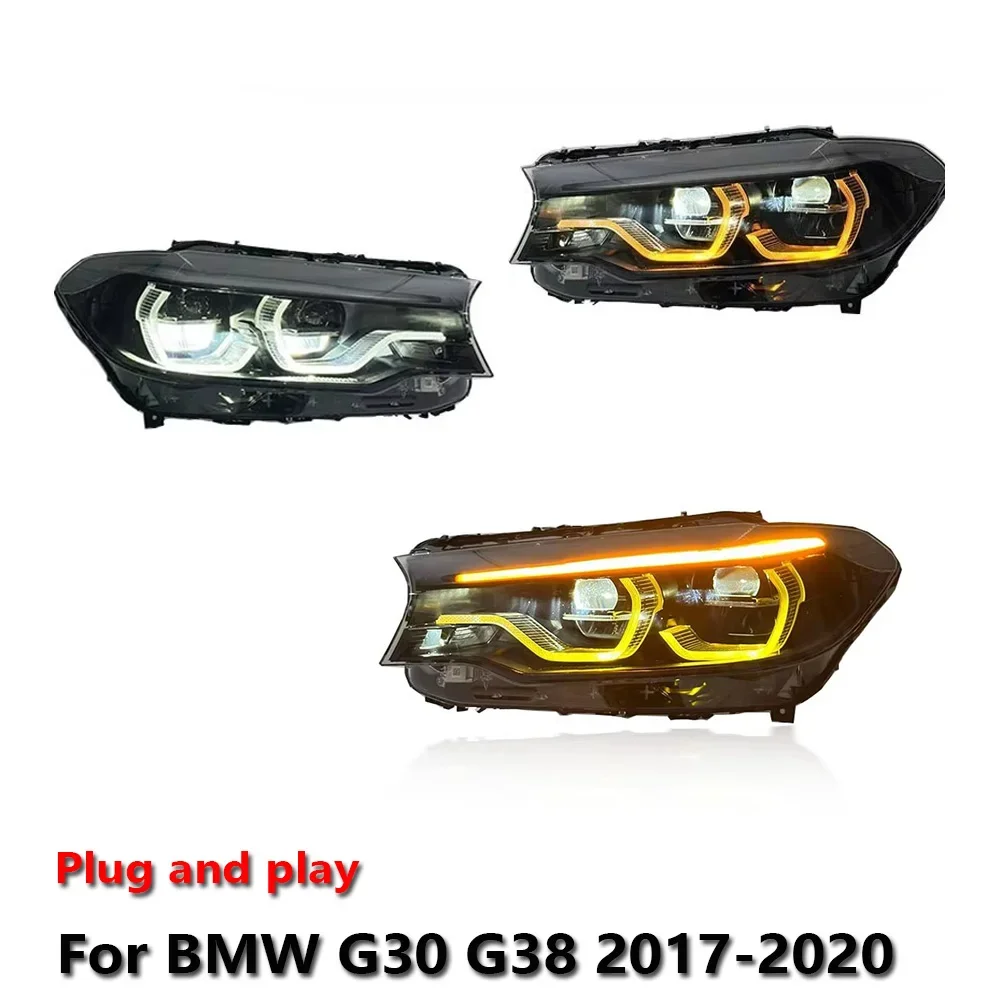 

Car LED Headlight Assemblies For BMW G30 G38 2018-2020 OE Style Tri Color DRL Brake Turn Signal Lamp Plug And Play