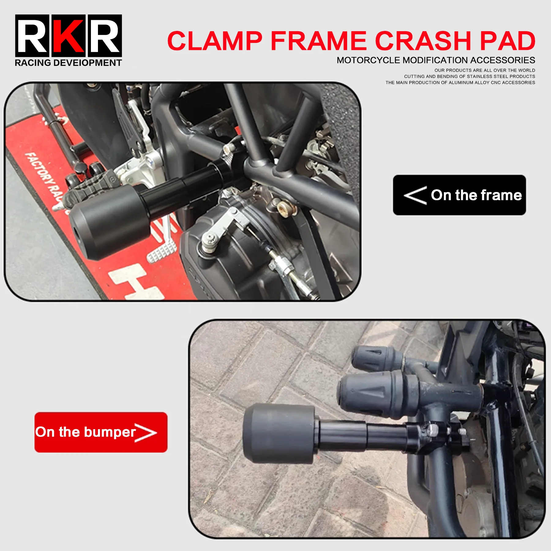 

Universal Motorcycle Accessories Clamp Crash Protector CNC Electric Scooter Falling Protection Motorbike Frame Sliders Crash Pad