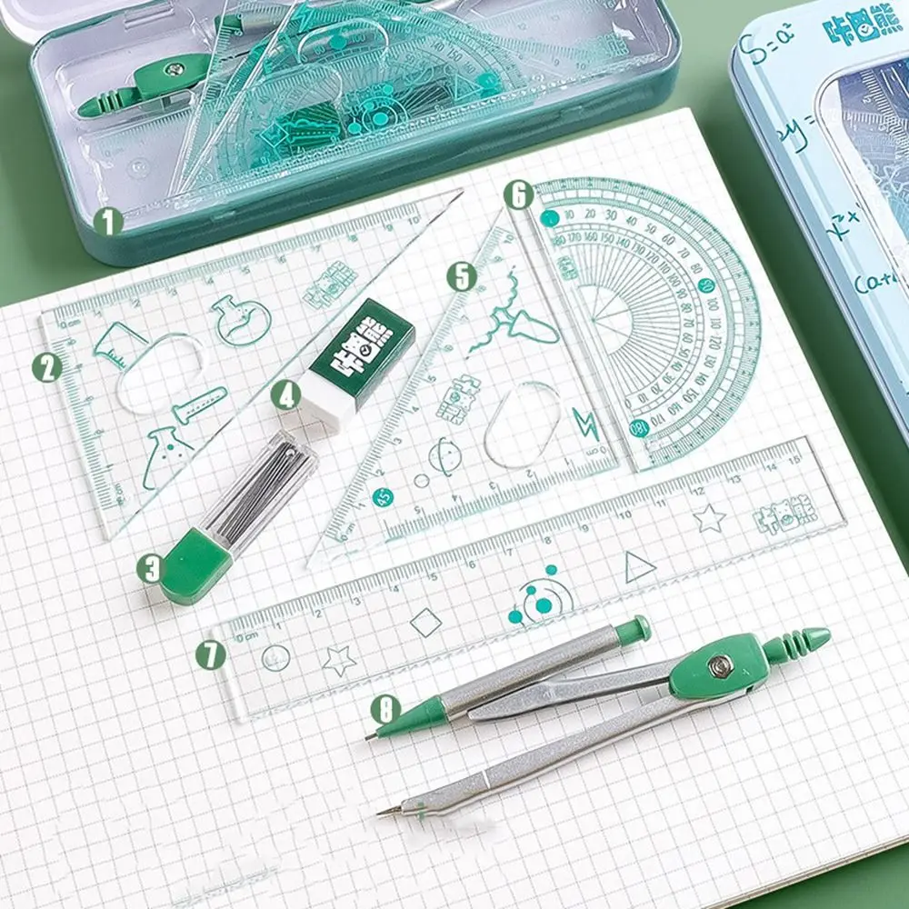 Learning Measuring Tool Drawing Ruler Creative Plastics Gift Trigonometry Protractor Stationery