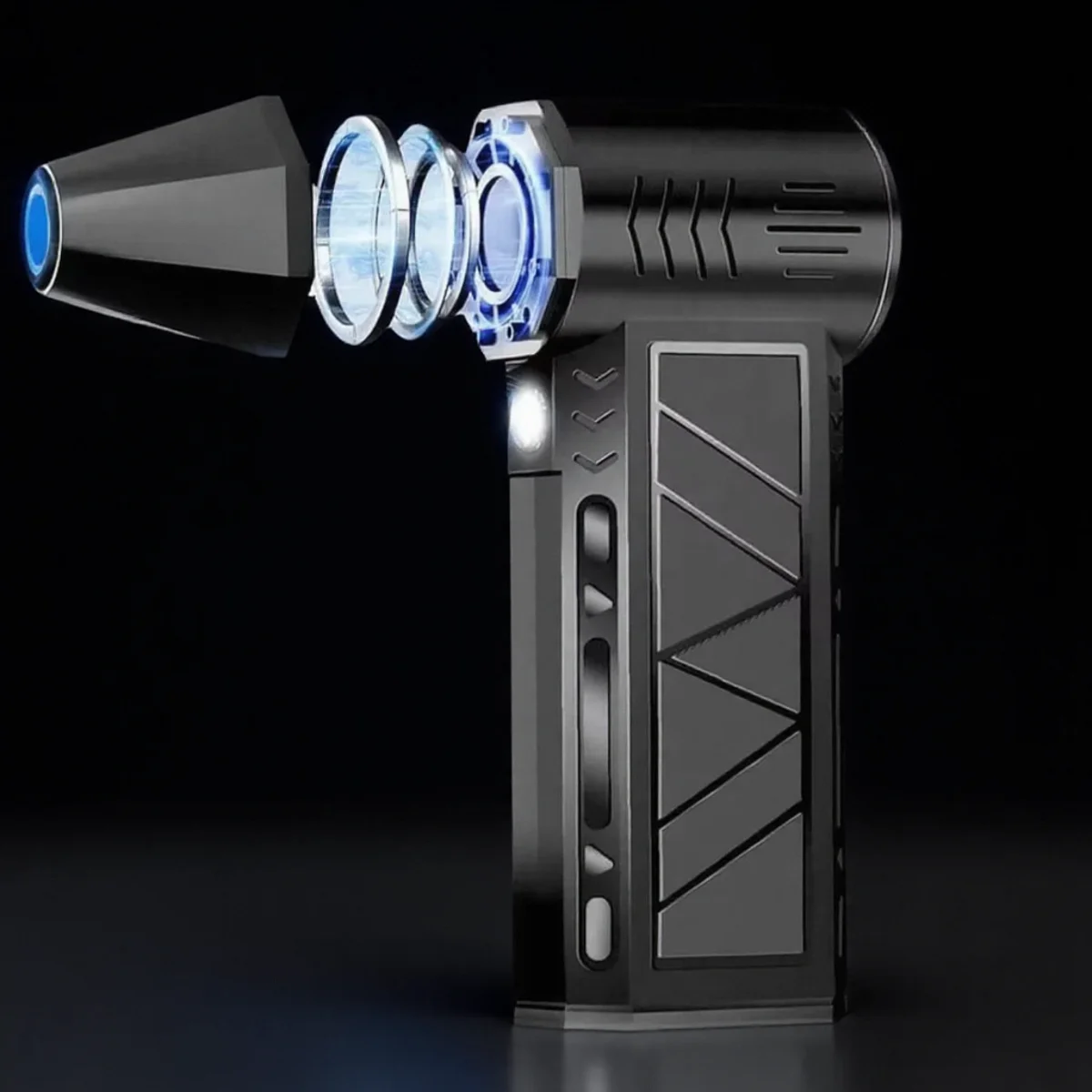 

Беспроводная электрическая воздушная тряпка 110000 Перезаряжаемый 3-ступенчатый регулируемый воздуходувка RPM, пылесос с питанием от USB для инструментов