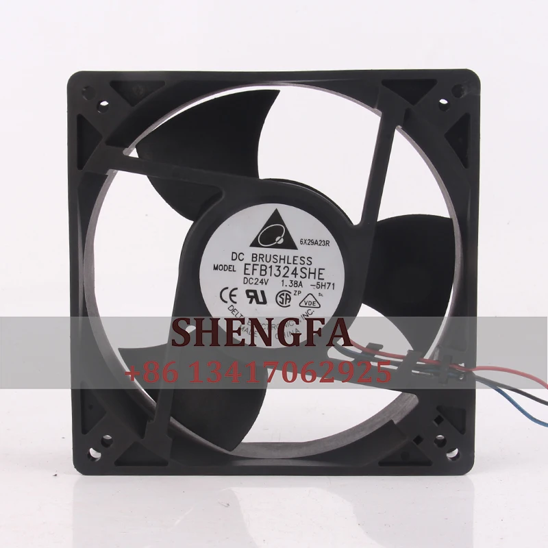 

DELTA Cooling Fan EFB1324SHE DC24V 1.38a 127X127X38MM 12cm 12738 Large Air Volume Axial Industrial Centrifugal