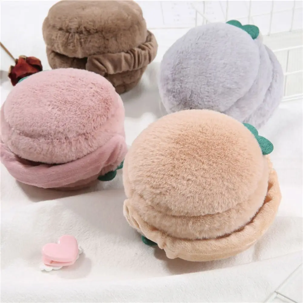 Cute Soft Earmuffs Windproof Portable Faux Fur Ear Warmers Fluffy Foldable Ear Covers Daily Street Wear