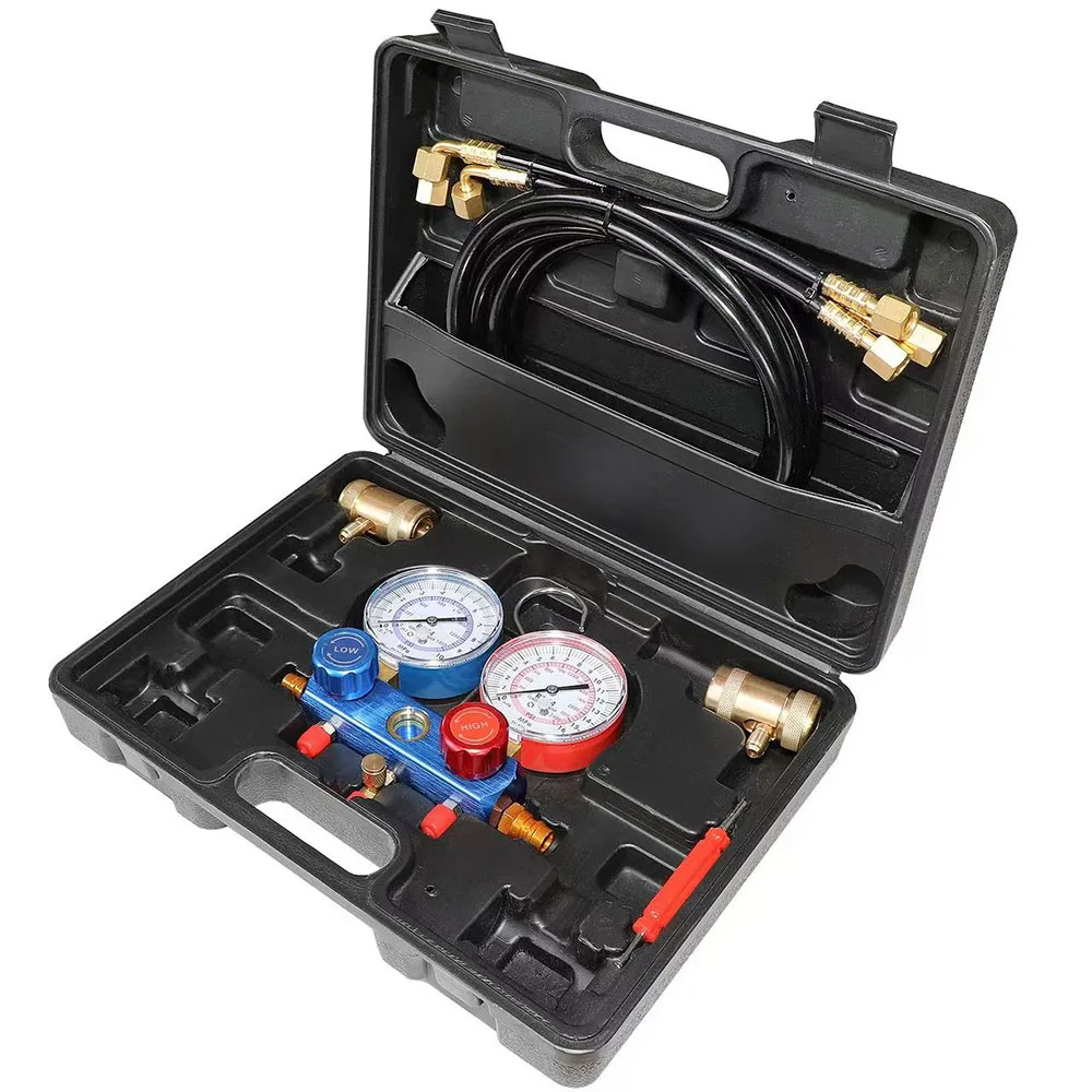 R744 Refrigerant Service Tool Kit for Mercedes-Benz  Maybach High Low Pressure Couplers Gauge High-Pressure Hose