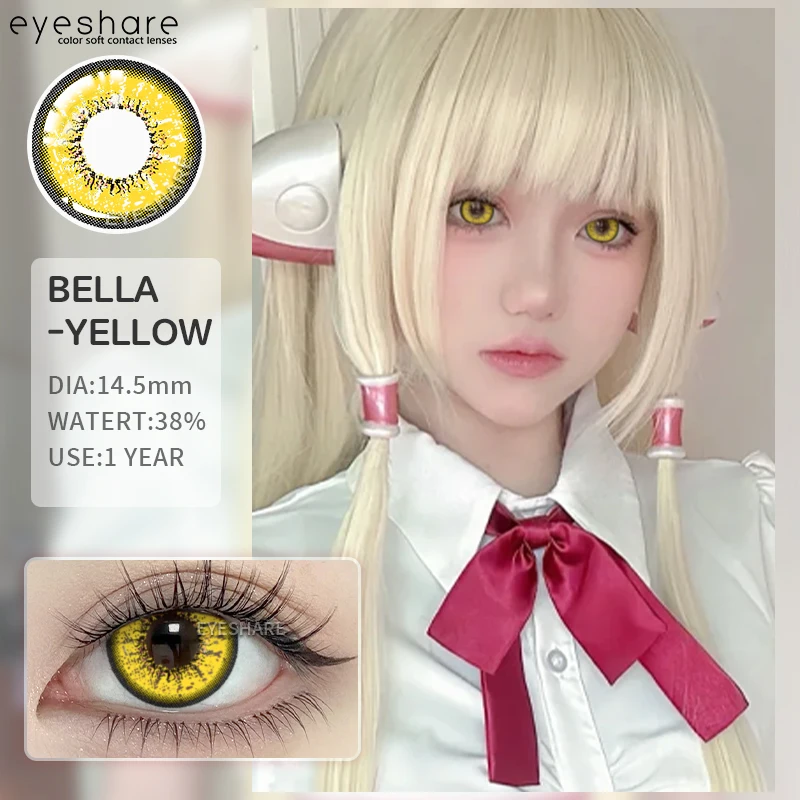 EYESHARE Halloween Lenses Cosplay Color Contact Lenses for Eyes 1pair Black Eye Lens Color Eye Lens White Contacts Blue Lenses