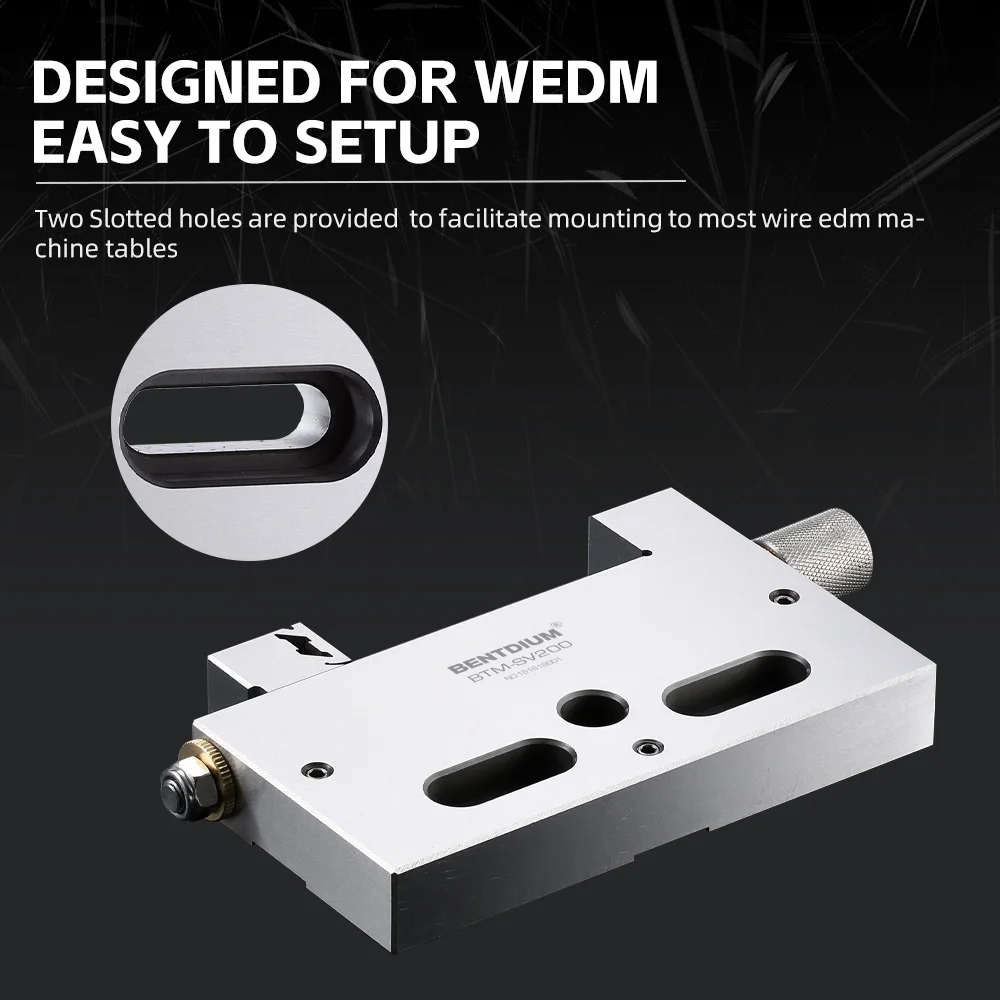 Прецизионные ручные тиски WEDM из нержавеющей стали с диапазоном зажима 100 мм SV200-100