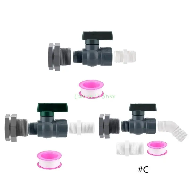 X90F Rain Barrels Spigot Includes Ball Valves Adapters Hose Fittings For Water Tanks