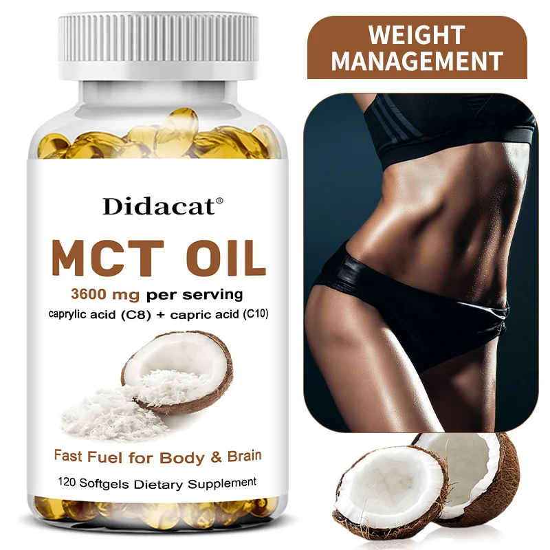 MCT Oil Capsules Focus, fat burning, weight management, provide energy to the brain, keep you focused all day