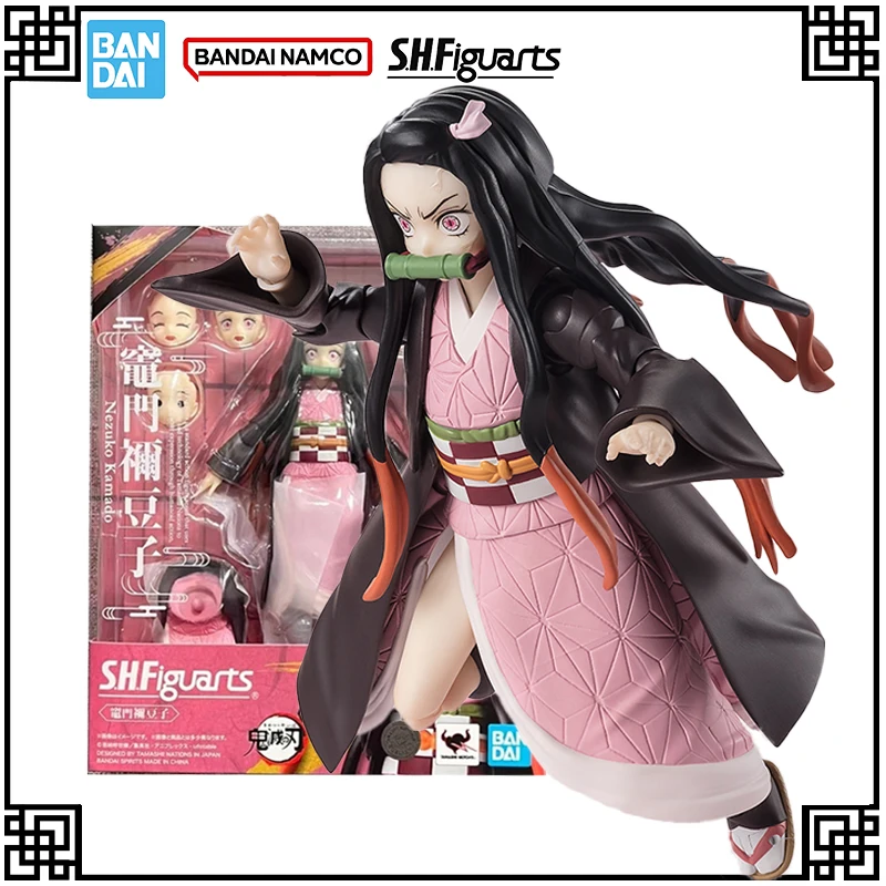 

В наличии, оригинальные Bandai SHF Demon Slayer, аниме-фигурка Nezuko Kamado, фигурки героев, игрушки для детей, рождественские подарки
