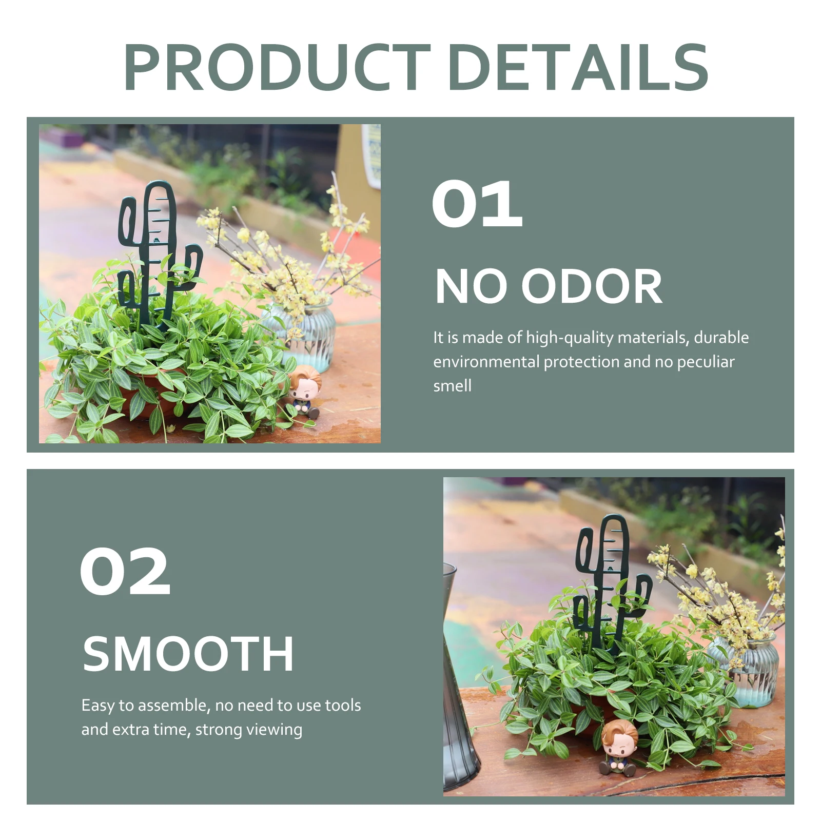 

5pcs Plant Climbing Frame Premium Material Garden Trellis Vine Support Rack Flower Stand Gardening Tool