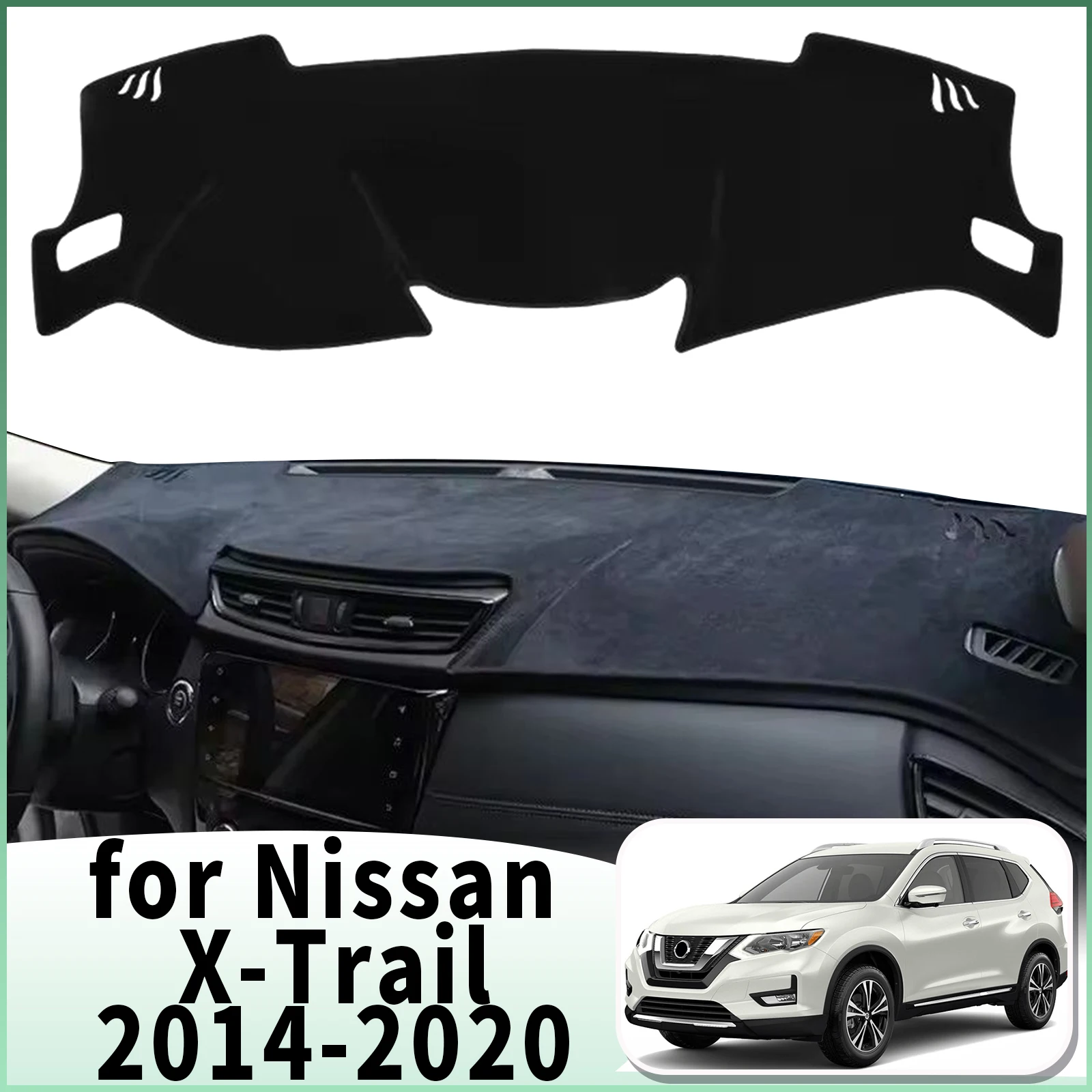 

fit for Nissan X-Trail T32 2020-2014 Car Dashmat Dashboard Cover Pad DashMat Sunshade Accessories Protective Carpet Leather