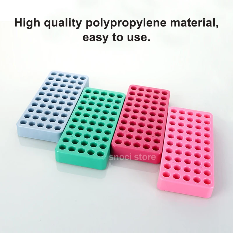 Plastic Test Tube Rack 50-hole，Micro-centrifugal pipe rack，Centrifugal Test Tubing Rack Stand Bracket Sampling Tube Storage