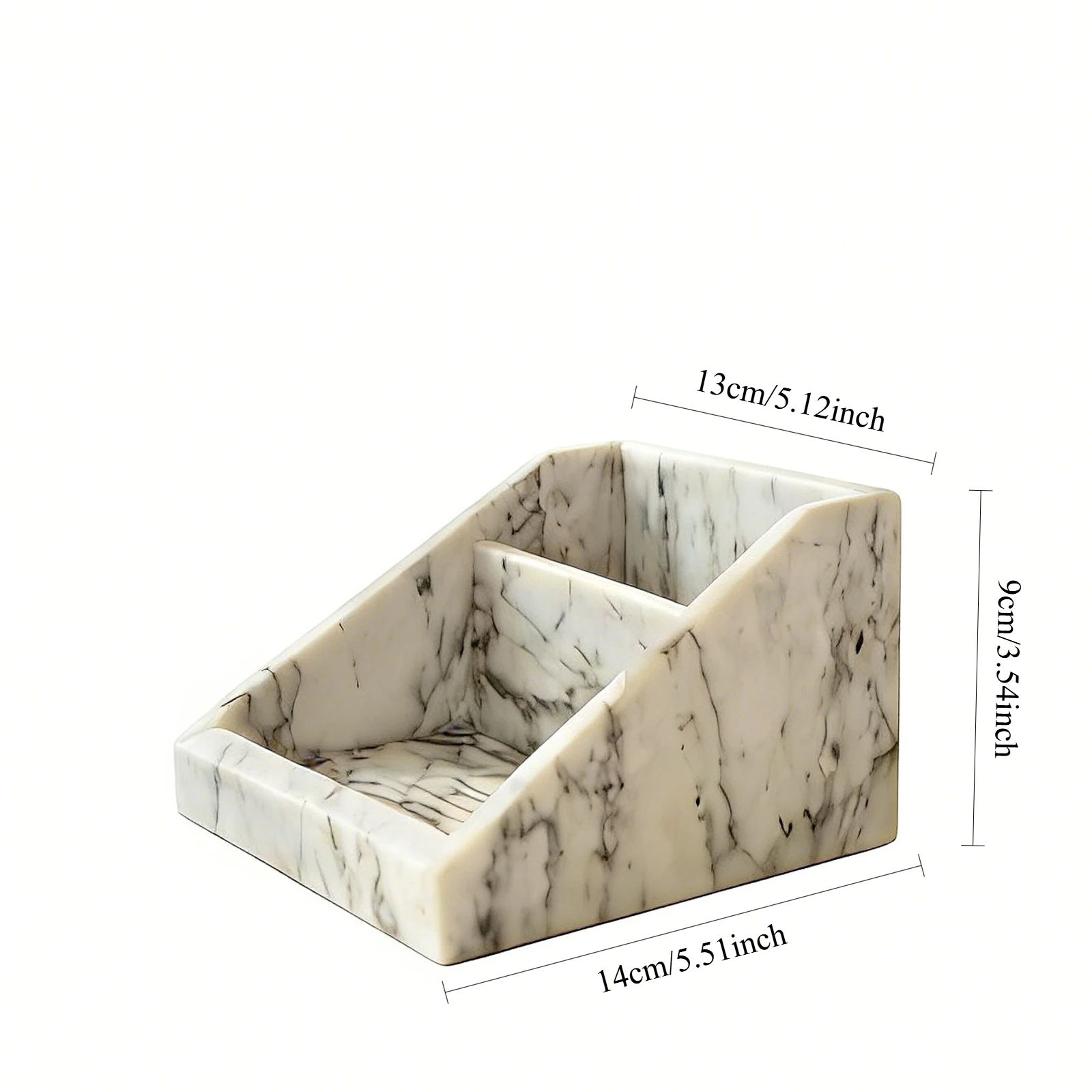 Natural Marble Soap & Sponge Caddy, Kitchen Bathroom Organizer, Anti-Odor, Non-Slip Base for Tidy Counters, Shower, Laundry Room