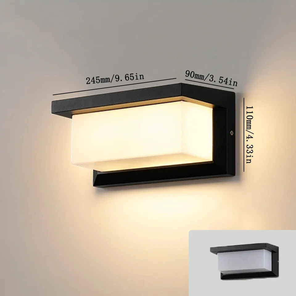 Lampada da parete a LED AC85-265V 16W Sensore radar di movimento Bianco freddo Bianco caldo ABS Impermeabile moderno per interni ed esterni Decorazioni per la casa