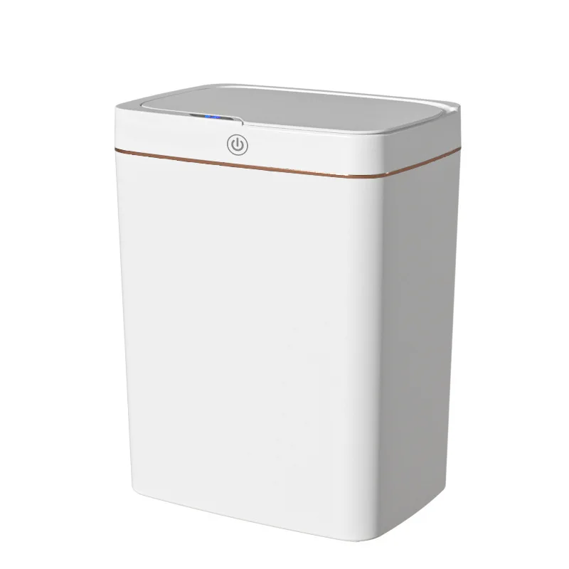 

Touch-free smart open-lid trash can USB charging smart trash can bathroom crevice trash storage can