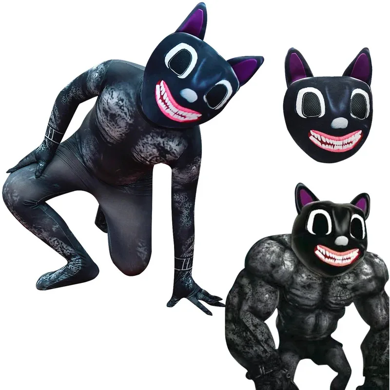 Fantasia Halloween Costume For Kid Anime Black Cat Cosplay Boy Girl Bodysuit Jumpsuit Cartoon Disfrace Carnival Party Clothing