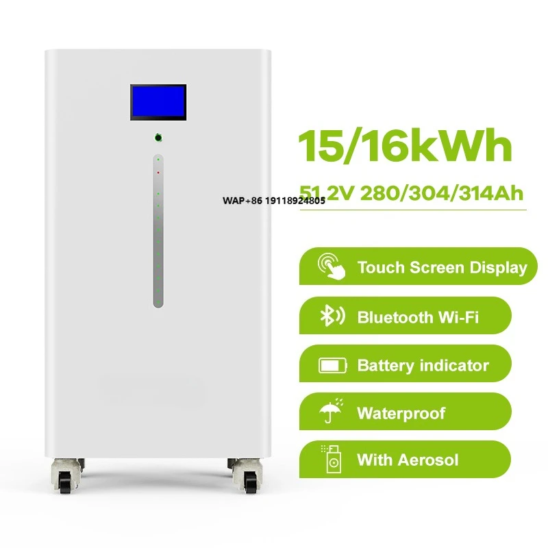 IP65 51.2V 314Ah Lithium 15kW Lifepo4 Solar Lithium Battery Home Storage 15kWh 48V Lithium Battery with Indicator